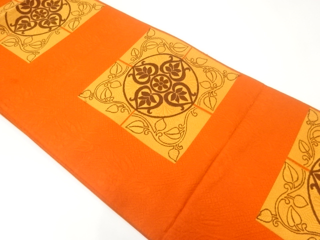 JAPANESE FUKURO OBI / WOVEN FLOWER CREST